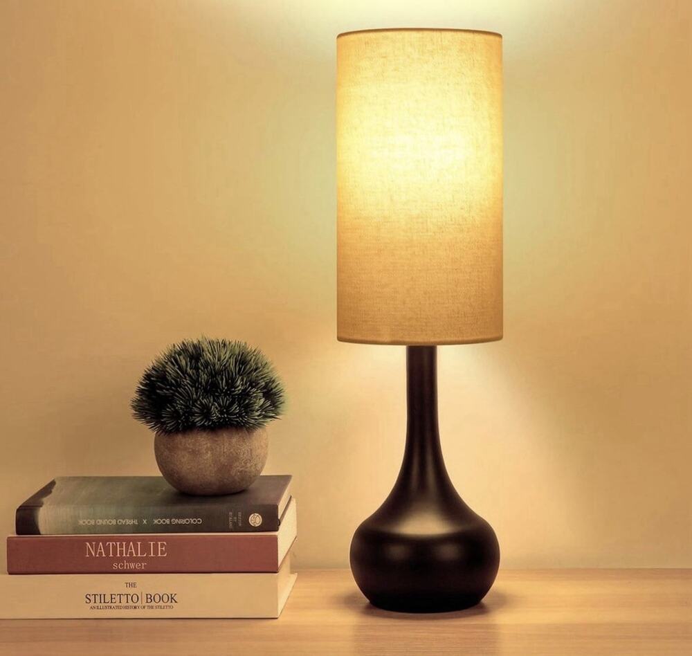 17'' Table Lamps Set of 2 Touch 3-Way Dimmable for Living Room Bedroom Bedside